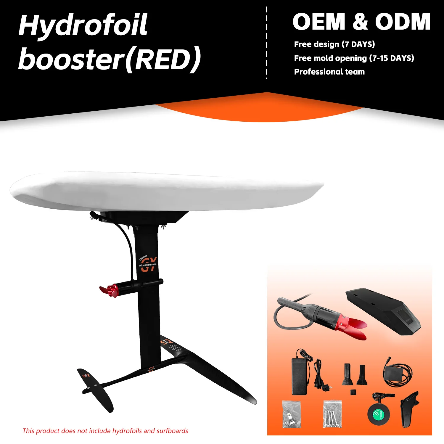 2024 NEW 3000W Power Assist Hydrofoil  Water Surfing Thruster Foil Drive EFoil Surfboard 21700-13S3P Electric  Boarding