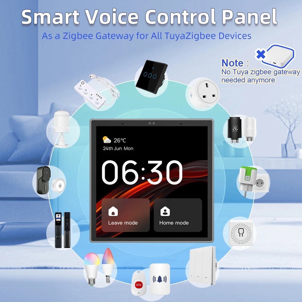 Imagem -02 - Tuya Interruptor de Cena de Controle Central Inteligente sem Fio Hub Bluetooth Funciona com Alexa Google Home Yandex Alice Wifi Zigbee 4.0