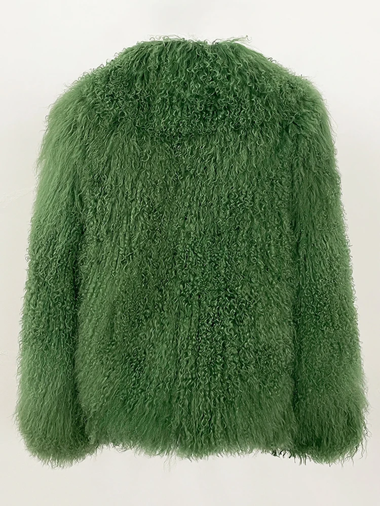 OFTBUY Natural Mongolia Sheep Fur Coat 2025 Winter Clothing Women Fashion Warm Thick Clothes Lady Elegant Real Fur Coat Female