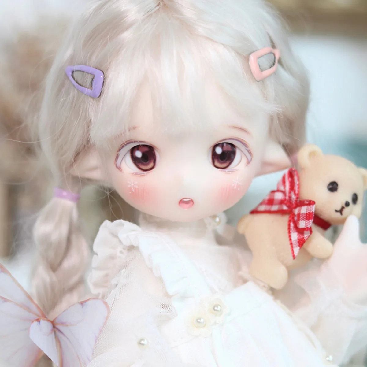 

New 26cm BJD doll 1/6 anime face Koi SD Genuine factory sales elf ears gift spot make-up premium resin