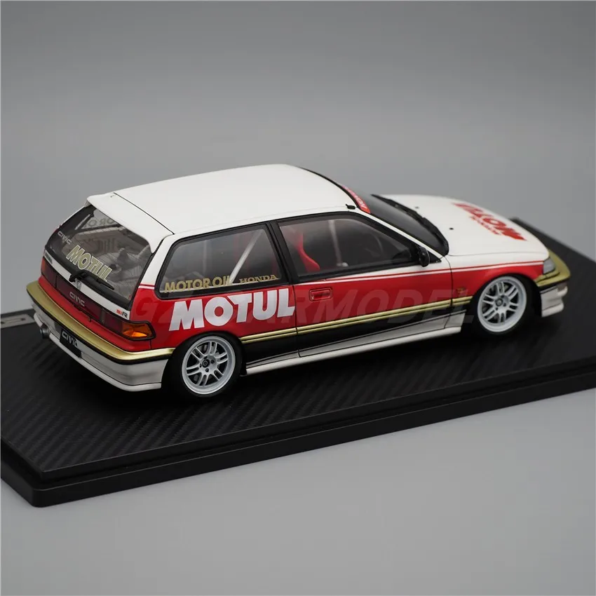 IG 1:18 CIVIC EF9 SiR Bianco/Rosso IG3123 JDM Simulazione Edizione Limitata Resina Metallo Statico Modello di Auto Giocattolo Regalo