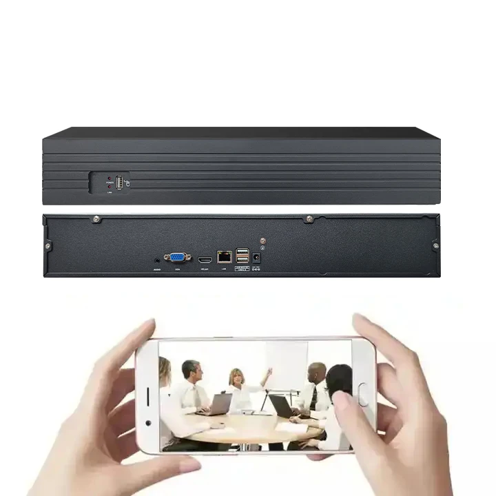 Sistem Perekam Video Jaringan FOSVISION Penyimpanan Cloud P2P NVR PoE 36 Kanal Keamanan Perekam Video Jaringan IP 8MP CCTV NVR