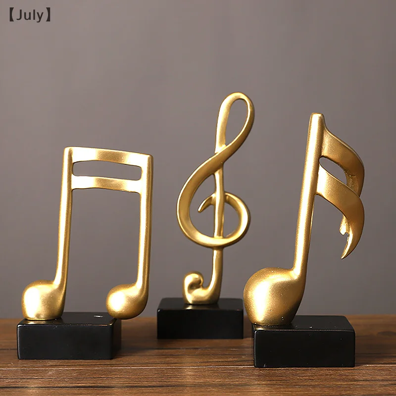 〔July〕 Musical Notes Model Advanced Ornaments Wine Cooler TV Cabinet Living Room Home Desk Fashion Decoration Resin Crafts Gifts