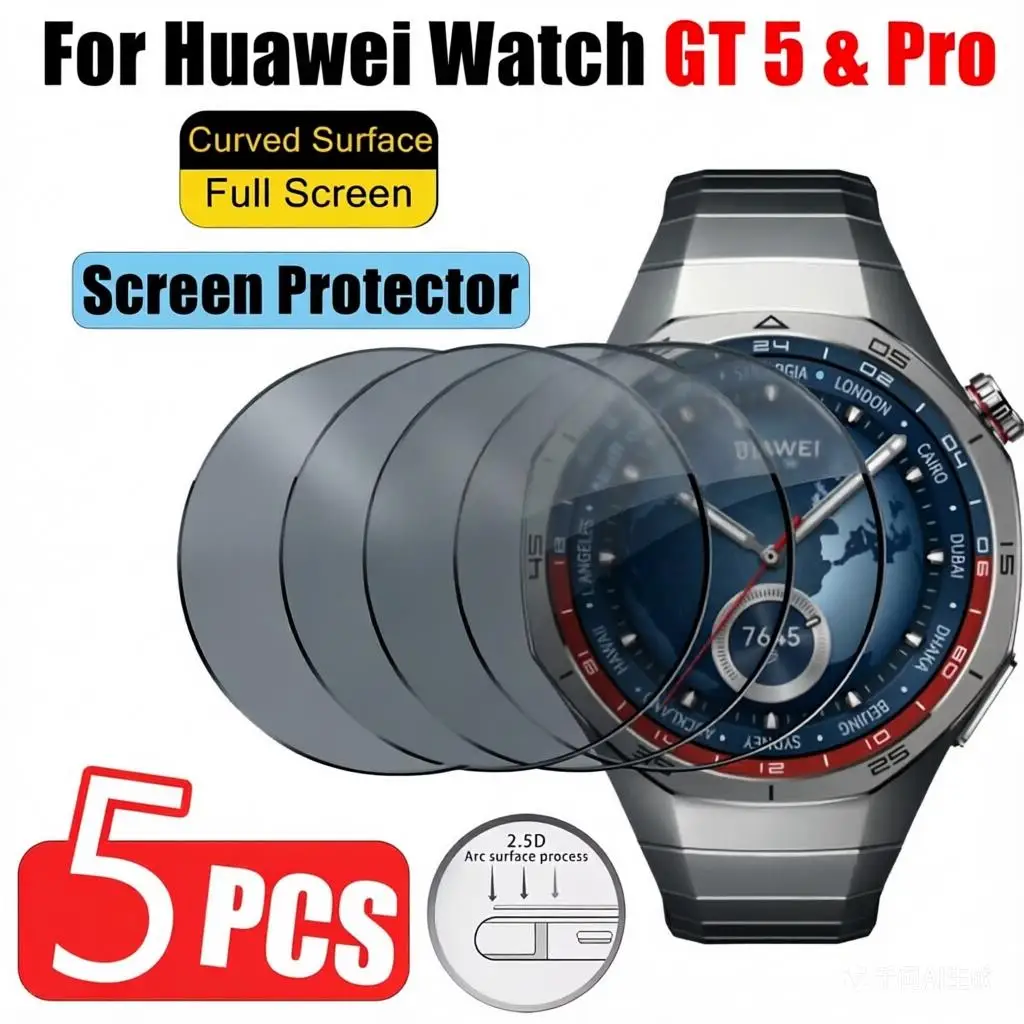 5Pcs Privacy Hydrogel Film For Huawei Watch GT6 Pro Screen P
