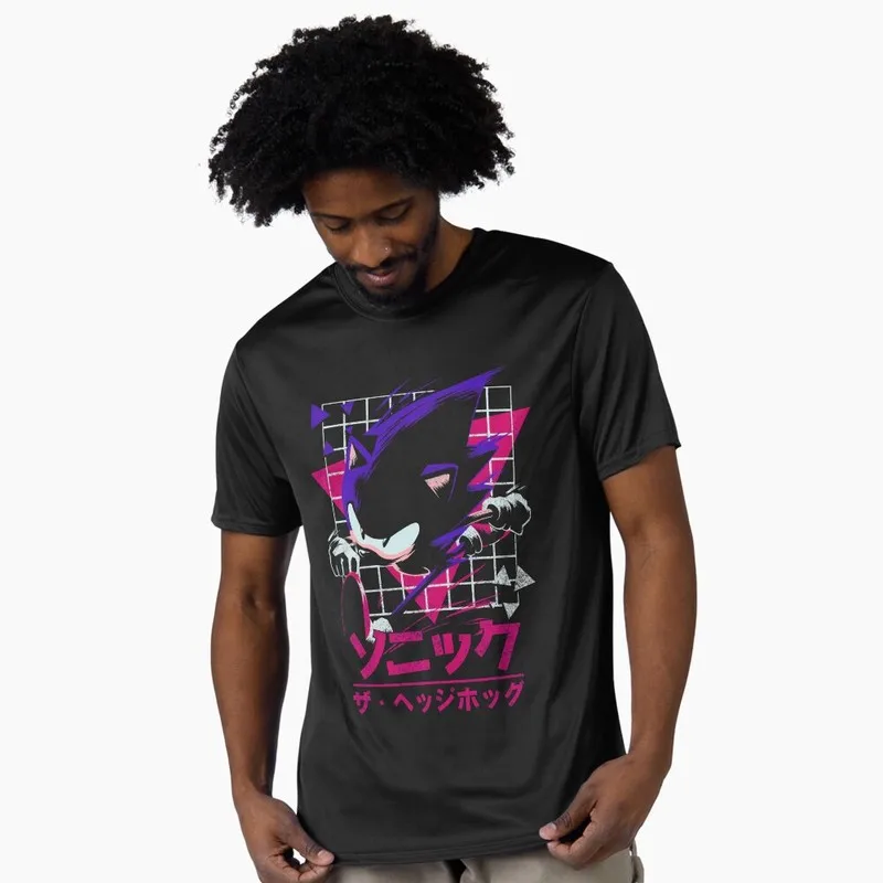 Speed Demon 90s Cartoon Series Cute Sonic The Hedgehog Shadow Gift t shirt Vintage Racing Anime Graphic Tee Y2K clothes S-6XL