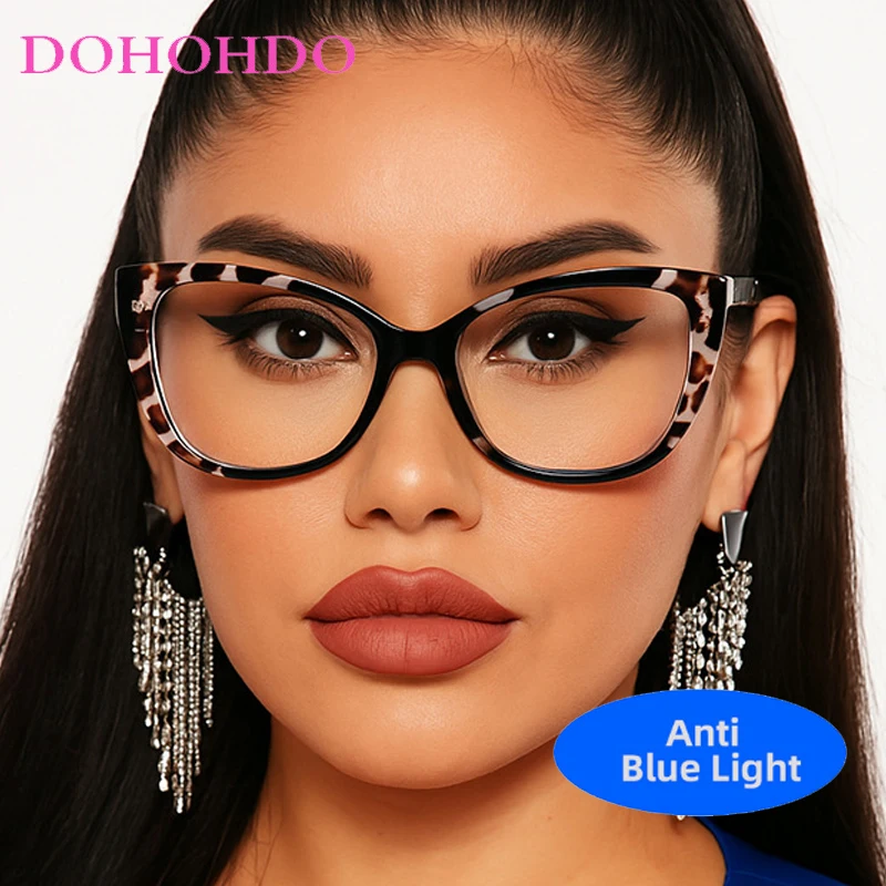 Trend Luxury Brand Designer Cat Eye's Eyeglasses Men Women Computer Anti-Blue Light Glasses Fashion Classic Eyeglasses Unisex