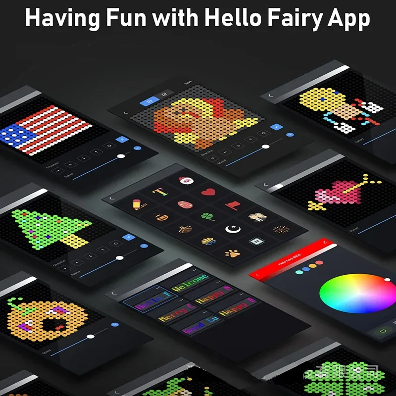 400LED Smart Curtain Light Bluetooth App 5V USB LED String RGB Fairy Light DIY Picture Text Display для декора рождественской вечеринки