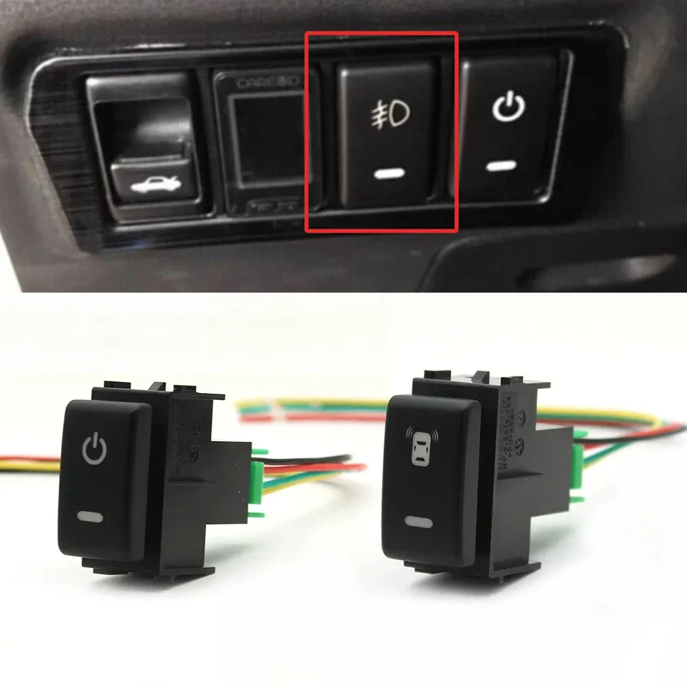 1pc barra de carro interruptor de radar lâmpada de nevoeiro traseira botão diff com fio para nissan tiida patrulha y62 altima X-TRAIL qhashqai 2008-2015