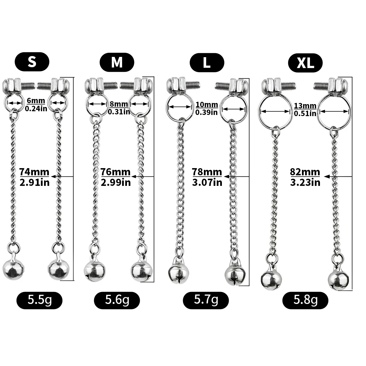 LEZEE Adjustable Metal Nipple Clamps With Chain Set Female Breast Stimulator Milk Clips BDSM Flirting Breast-fed Sex Toys Couple