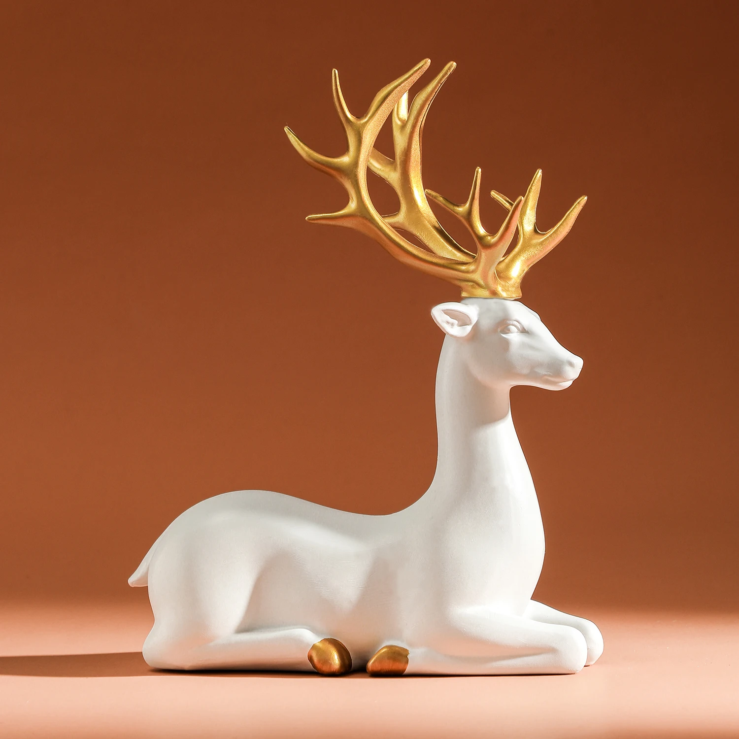 White Reindeer Resin Figurine 6
