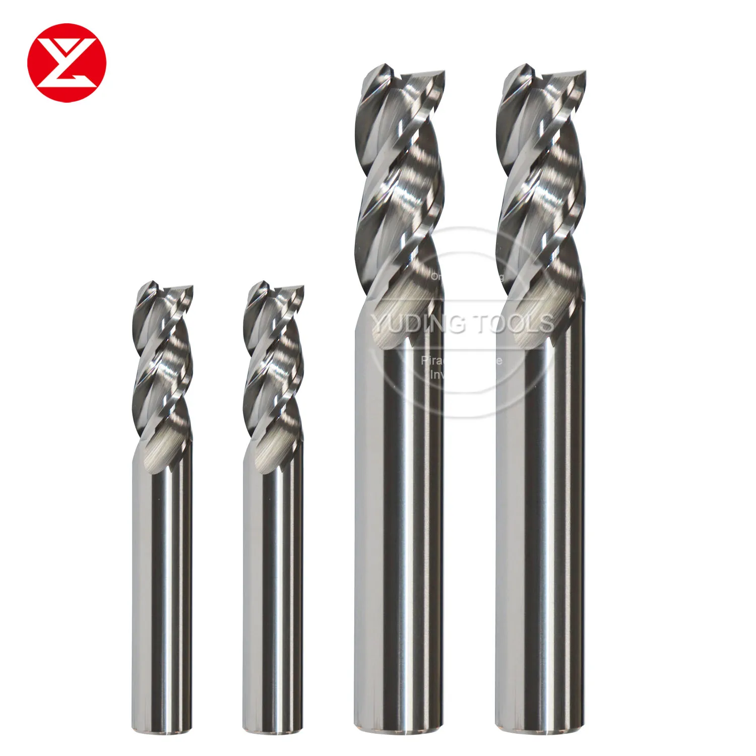 HRC55 Carbide Tools Endmill Milling Cutter 6mm 8mm 10mm 12mm for Strong Aluminum 3 Flute Cutting  Aluminium Copper Processing