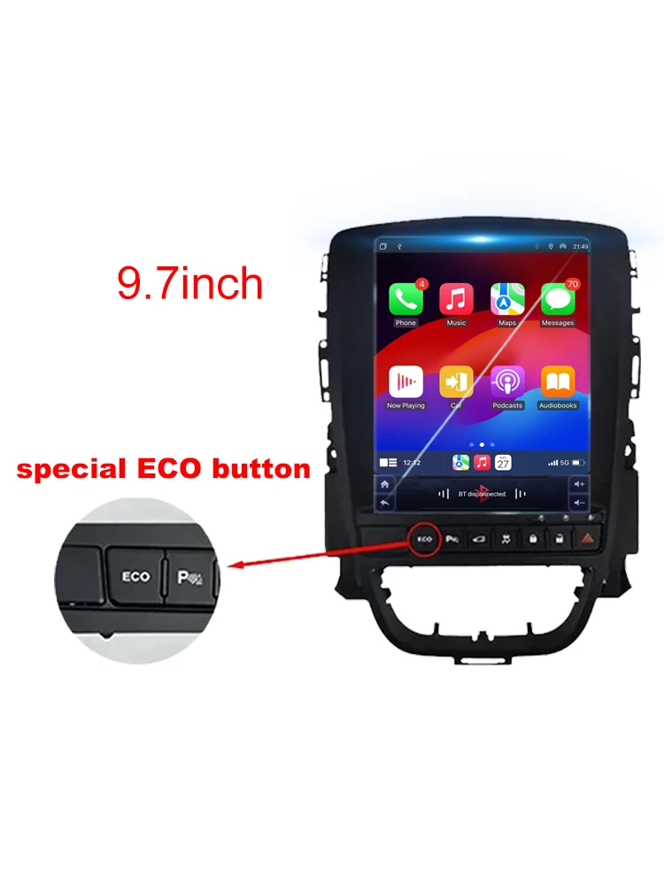 Android 16 do Opel Astra J Vauxhall Buick Verano 2009-2015 Radio Samochodowe Nawigacja GPS Odtwarzacz Multimedialny — 2