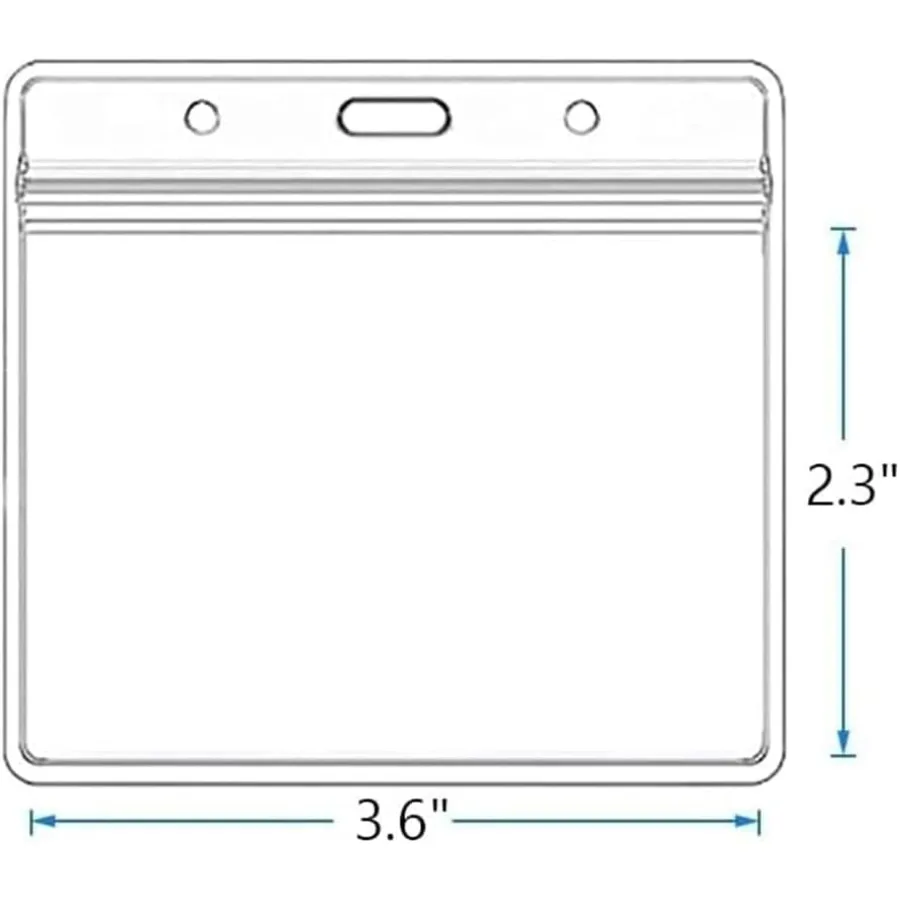 5 قطعة حامل شارة الهوية الأفقية قسط أصحاب الهوية البلاستيكية الشفافة لشارات بطاقة حامي مقاوم للماء لبطاقة الهوية العمل 5 قطعة H #2