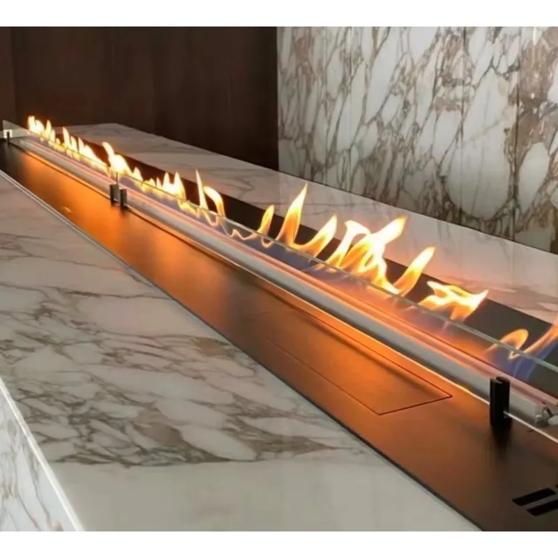 Designer Style Indoor Bioethanol Fireplace with Stainless Steel Ethanol Burner for Hotels and Villas