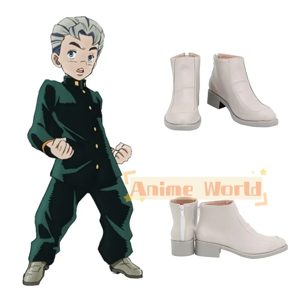 

Diamond Is Unbreakable Koichi Hirose Grey Cosplay Shoes Custom-Made Halloween Carnival Party Props