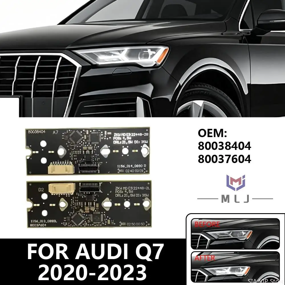 

For AUDI Q7 2020 2021 2022 2023 NEW Headlight White DRL Daytime Running Light LED module Angel Eye CHIP OE 80038404 80037604