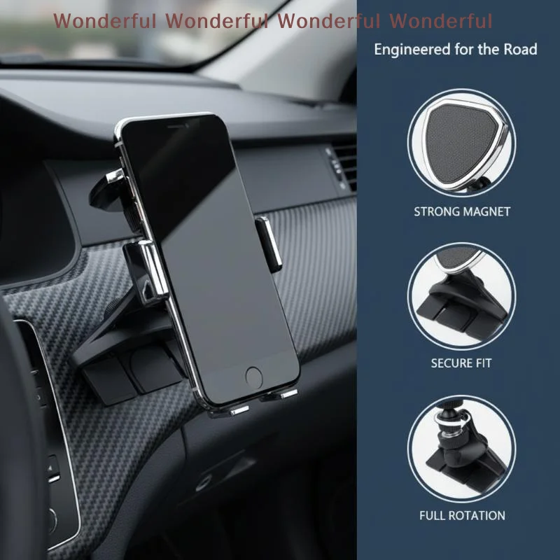 

Universal 360 Degree Rotatable Car CD Slot Phone Mount Secure Phone Holder for and Music
