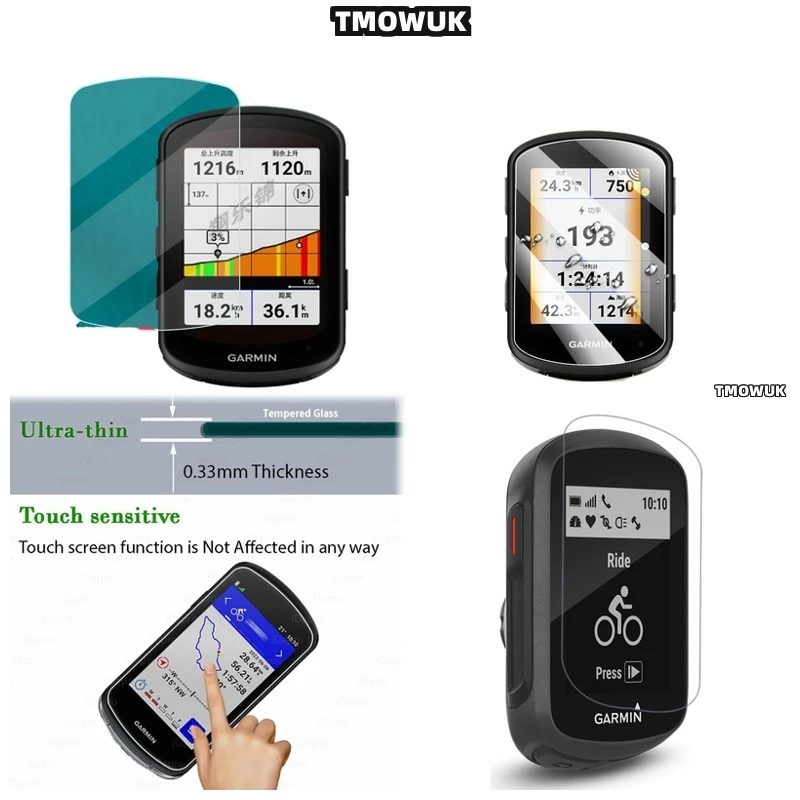 

For Garmin 1030 Plus 1040 Edge 520 820 530 1040 540 840 130 Explore2 - Hydrophobic Tempered Glass Screen Film For Cycling GPS