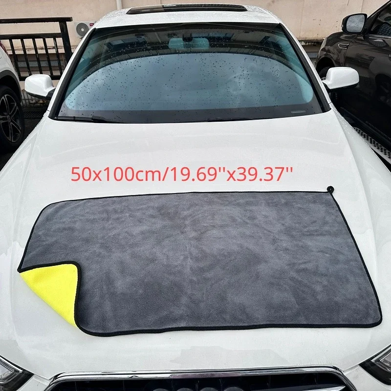 Microfiber Towel Thickened for Truck Car Super Absorbent Car Wash Car Cleaning Drying Cloth Extra Large Size Drying Towel Car Ca