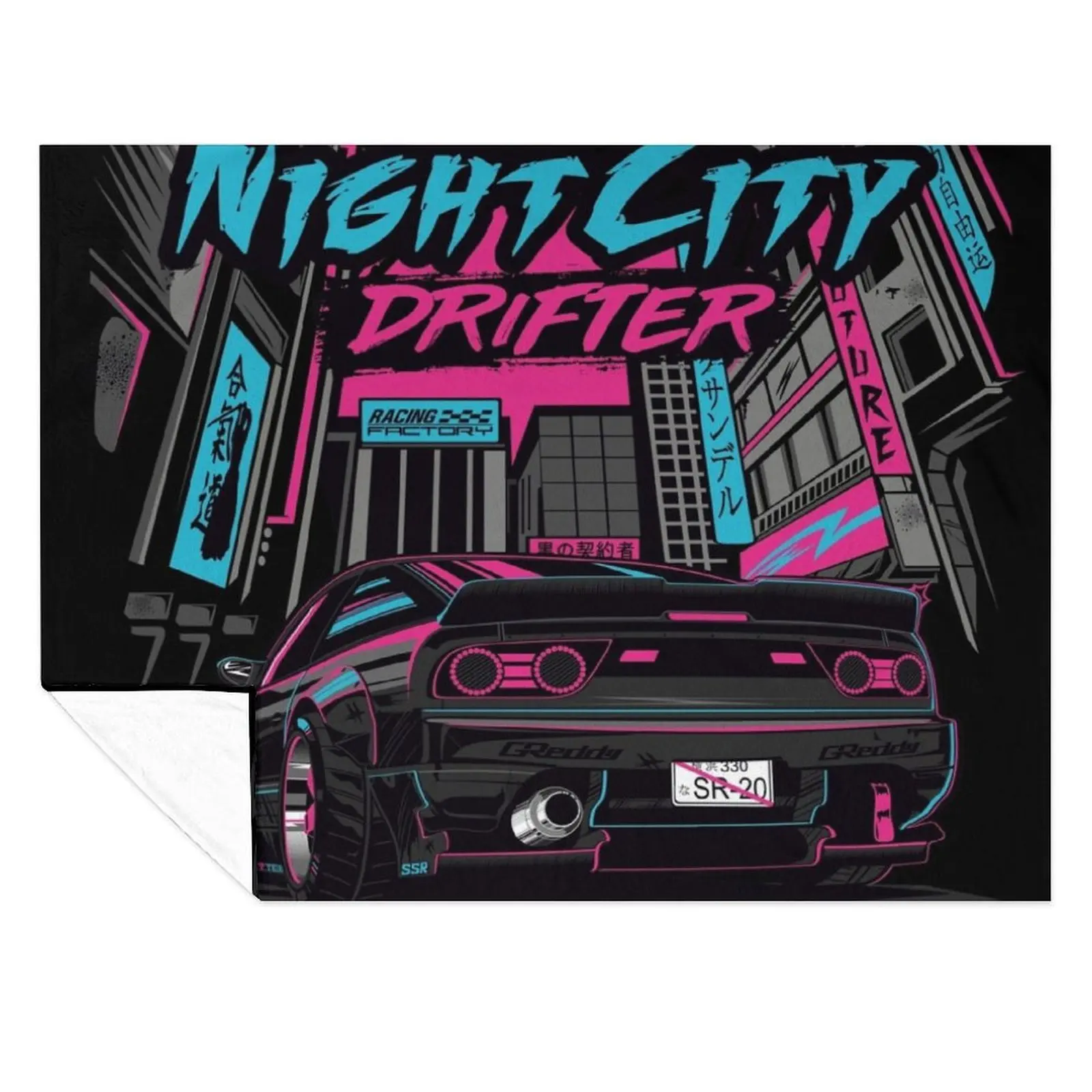 

240sx - Night City Drifter Throw Blanket halloween Giant Sofa Moving Flannels Blankets