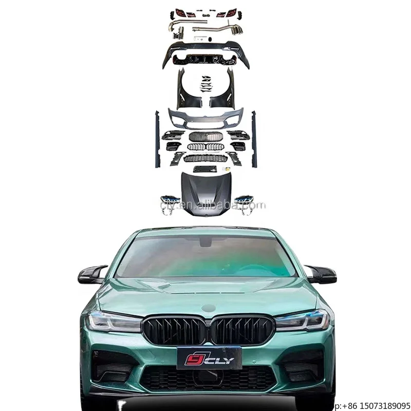 CLY Car Bumper for  5-series F10 Upgrade 2021 G30 M5 Body Kit Headlight Taillight F10 Old Upgrade New Body Kit