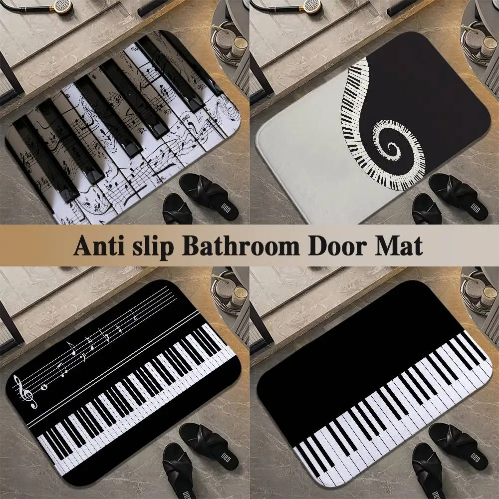 

Music Notes Piano Floor Mat Printed Large Carpets Living Room And Bedroom Carpets Bathroom Anti Slip Door MATS Small Carpets