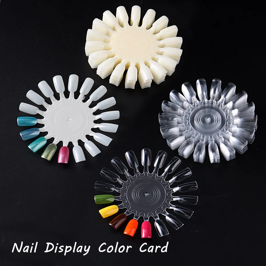 10 teile/beutel Nagelmuster Farbe zeigt Karte Display Gel politur Vorlage Diagramm für falsche Nägel üben Acryl Palette Maniküre