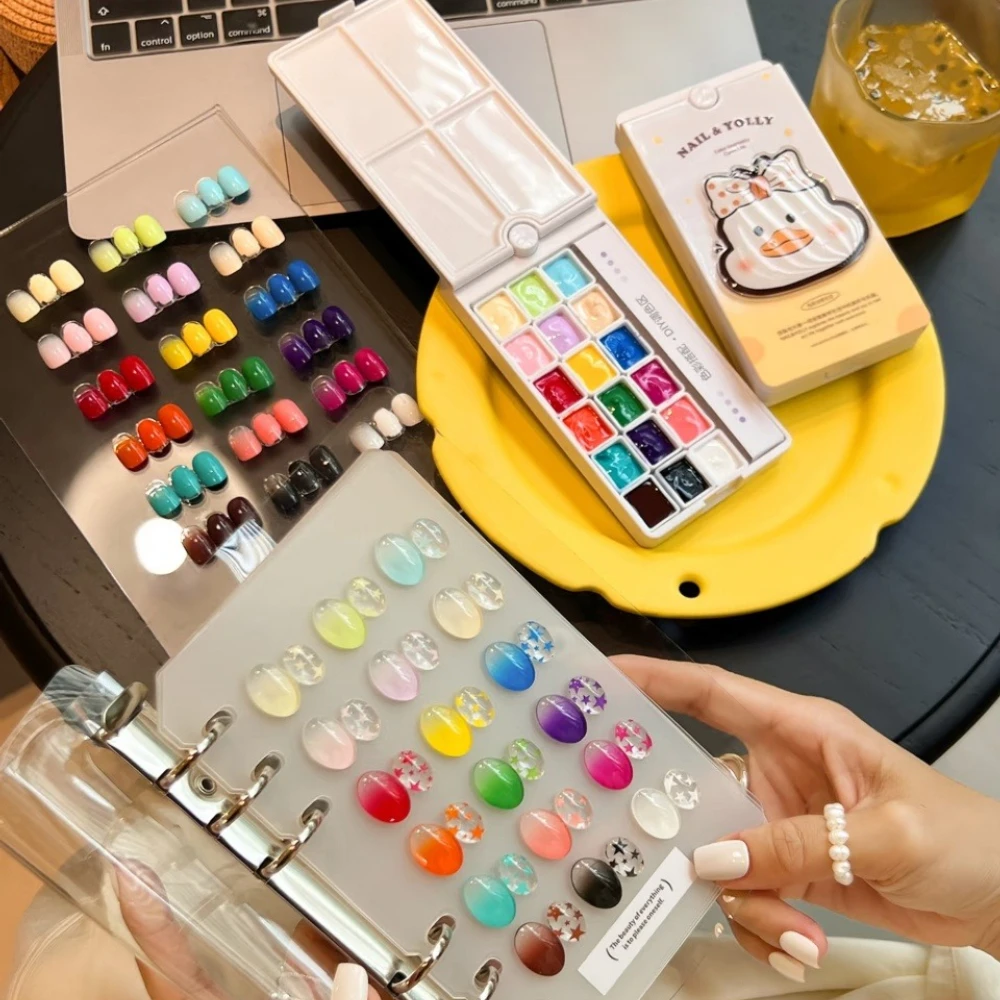 

4IN1 Pat Ombre Gel Nail Polish Easy Gradient Painting Gel for DIY French Nail Manicure Solid UV/LED Varnishes Paint Art Gel