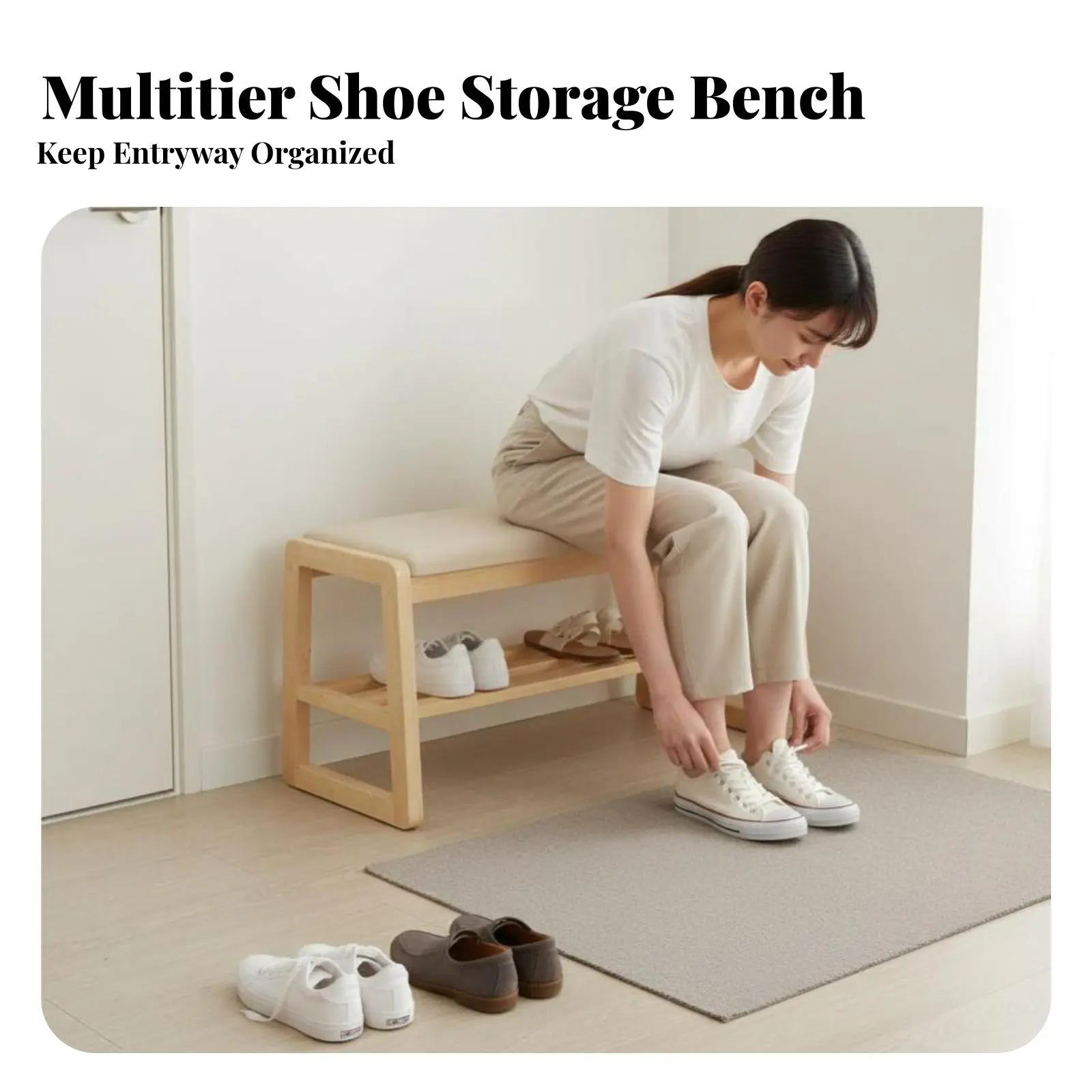 

Банкетка для хранения обуви с мягким сиденьем в скандинавском стиле, органайзер для обуви с подушкой, съемная подушка для жильцов квартир