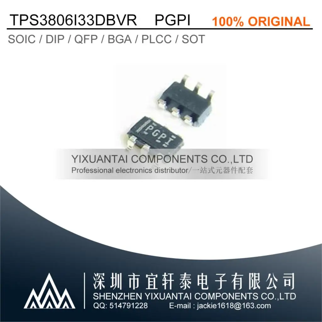 10pcs/Lot  TPS3806I33DBVR  TPS3806I33DBV TPS3806 IC SUPERVISOR 2 CHANNEL SOT23-6 Marking:PGPI New Original