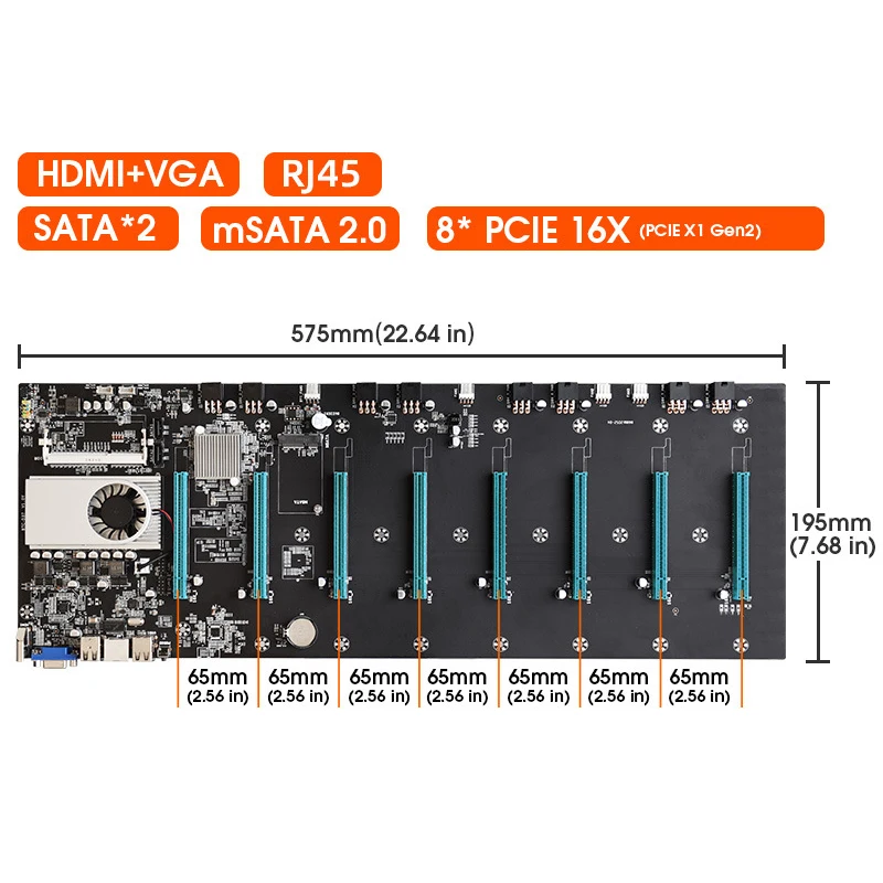 اللوحة الأم لدعم BTC-S37 VGA متوافق A08 21 دروبشيب 8 16X بطاقة الرسم البياني