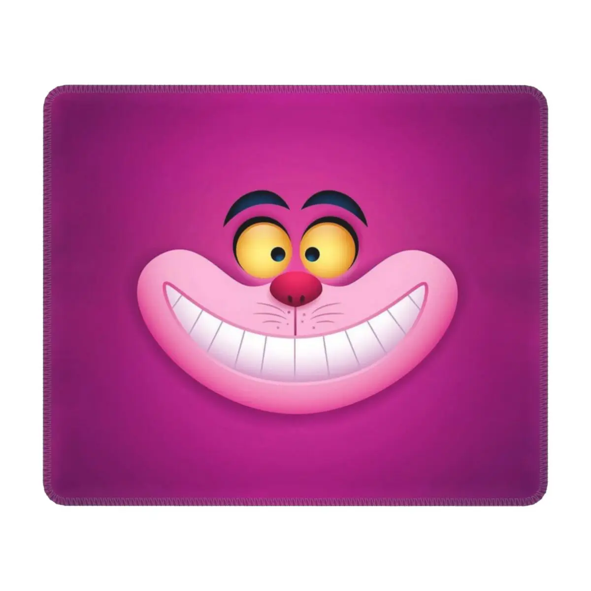 Custom Smiling Cheshire Cat Mouse Pad Non-Slip Rubber Mousepad with Durable Stitched Edges Gamer Desk Computer Animal Mouse Mat