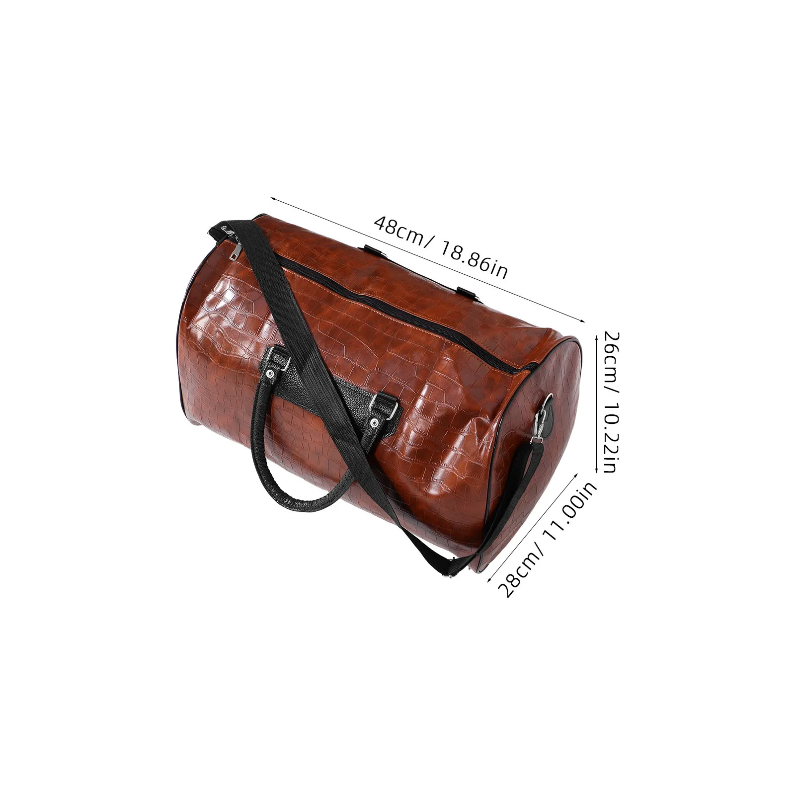 Large Capacity Business Travel Bag PU Men's Portable Organizer Handbag for Outdoor Sports Camping Convenient