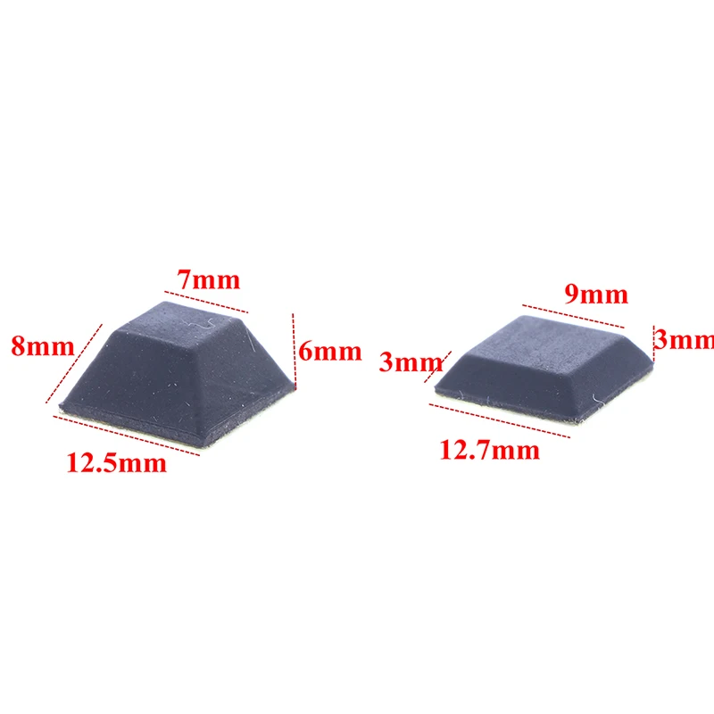 40Pcs Square Rubber Feet Self-Adhesive Bumper Door Buffer Stop Furniture Pads