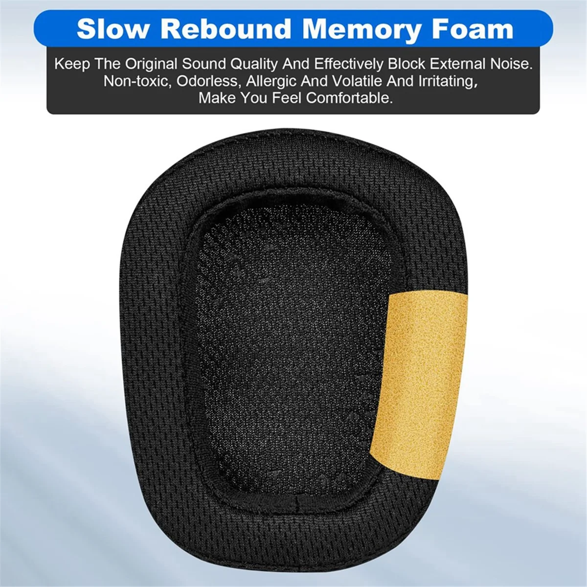 Almofadas de espuma para jogos sem fio, almofada de couro para G935, G635, G533, G433, G231, 1 par