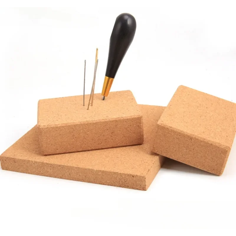 1pc Natural Cork Mat Handmade DIY Leather Tools Punch Polishing Edge Accessories No Slag Falling Off Woodworking Auxiliary Tools