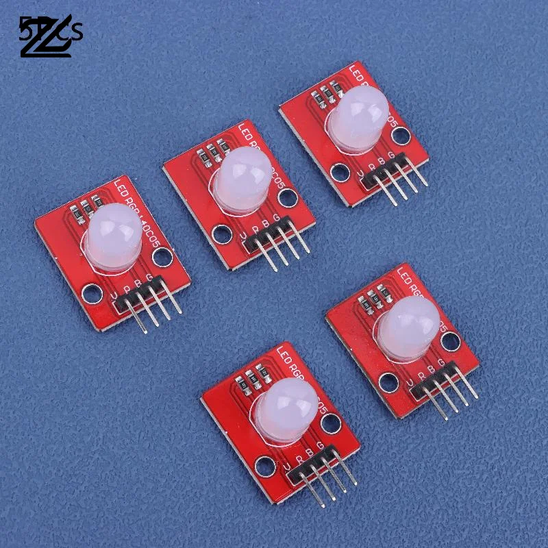 

【New】5Pcs 10mm Full Color Three-color Compatible RGB LED Module140C5 Electronic Building Blocks For Arduinos DIY Starter Kit