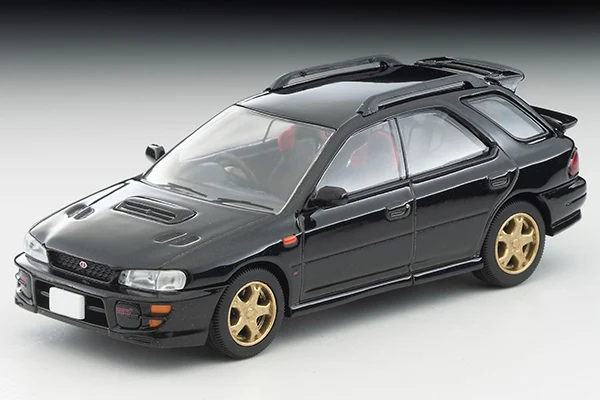 TOMICA TLV 1:64 N281d SUBARU WRX STi Ver.V Black, statyczny miniaturowy model samochodu Tide Play ze stopu metali lekkich, zabawka dla chłopca Świąteczny prezent urodzinowy.