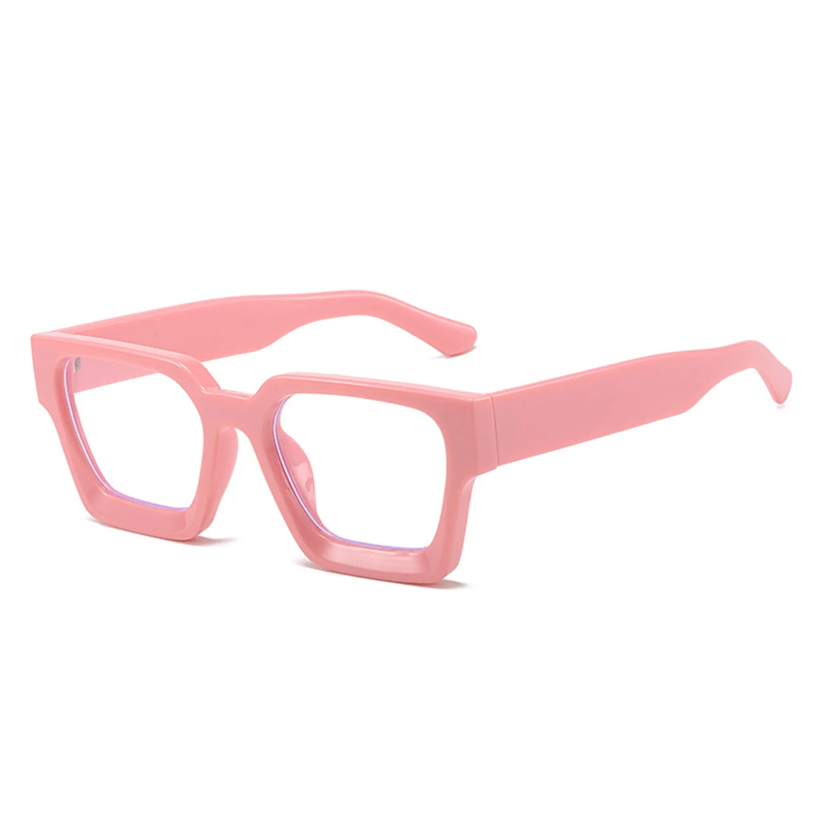 Versatile Simple Square Flat Mirror Anti Reflective Blue Light Glasses Reduce Headache for Gaming Reading Students