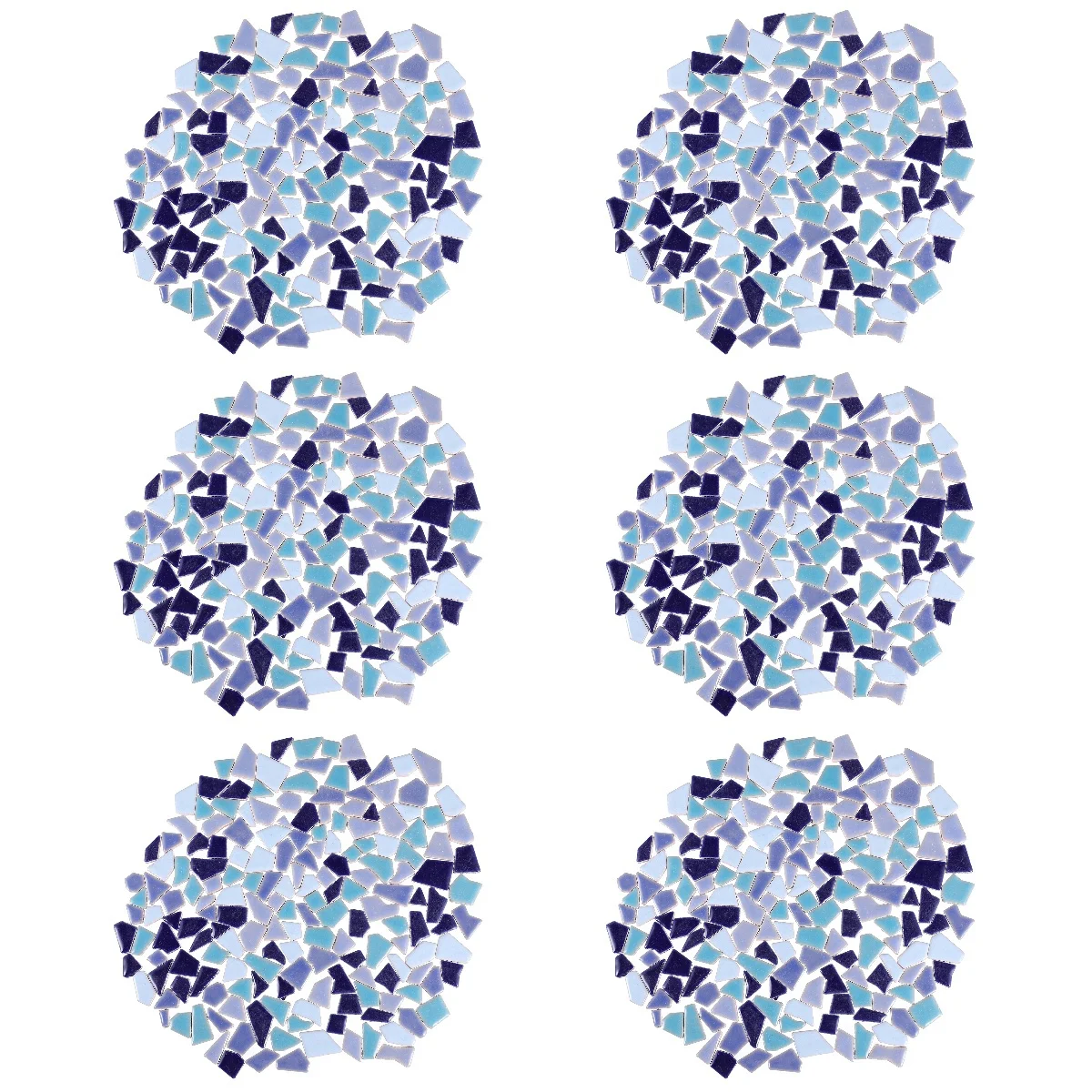 

6pcs 6 PCS Tiles for Crafting Crafts Home Colorful Broken Ceramic Decor Mosaics Creative