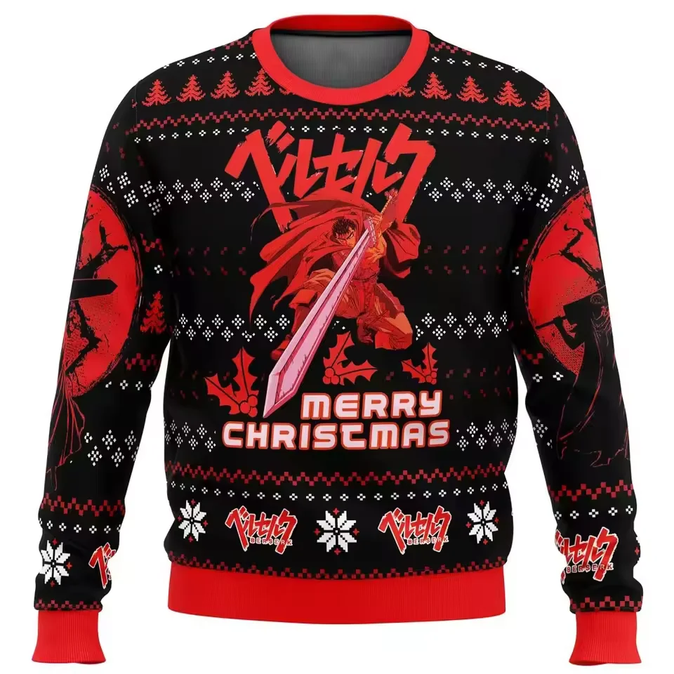Image 3: Pull laid élément sur le thème de Noël Swordplay légende Gus classique style fantastique foncé pull anime