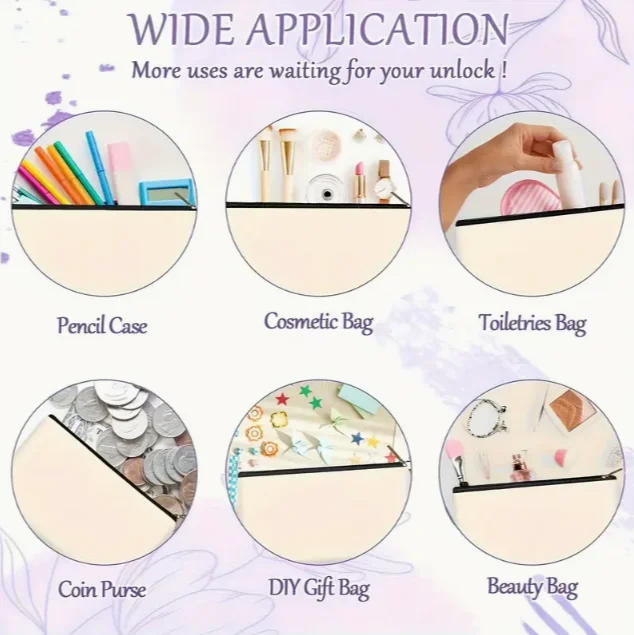 حقيبة مكياج للسفر قابلة للطي مع سحاب - منظم خفيف الوزن ومتين لمستحضرات التجميل وأدوات الزينة - هدية مثالية للنساء