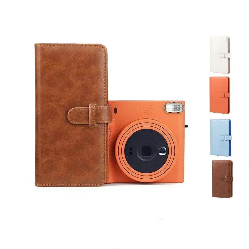 

80 Pockets Retro PU Photo Album Fit For Instax Square Film For Fujifilm SQ1 SQ6 SQ20 SQ10 SP3 Camera Accessories