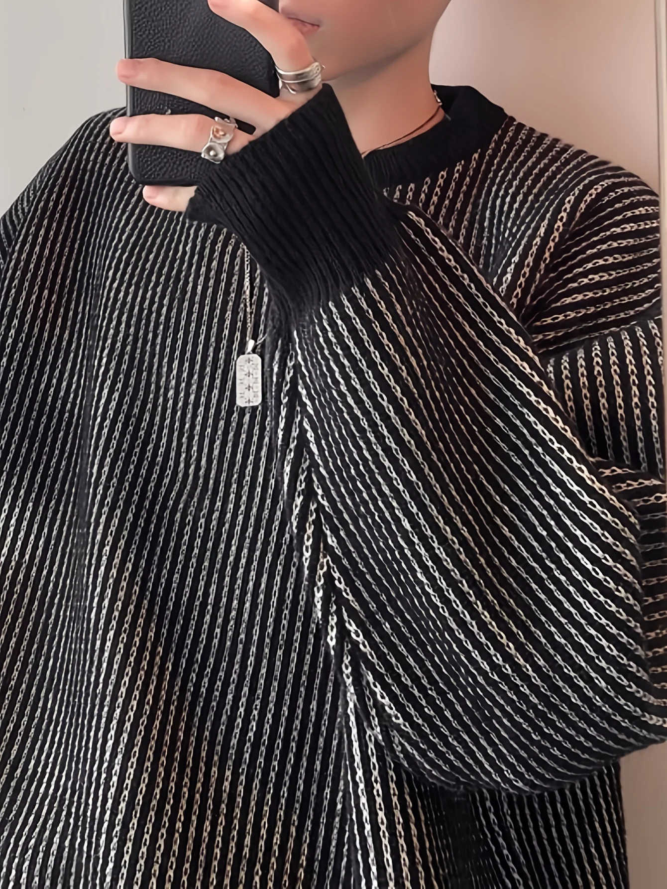 เสื้อไหมพรมถักลายบิดเกลียวสำหรับผู้ชาย LVLAEA แขนยาว คอกลม สไตล์ลำลอง สวมใส่สบายๆ สำหรับฤดูใบไม้ร่วงและฤดูหนาว