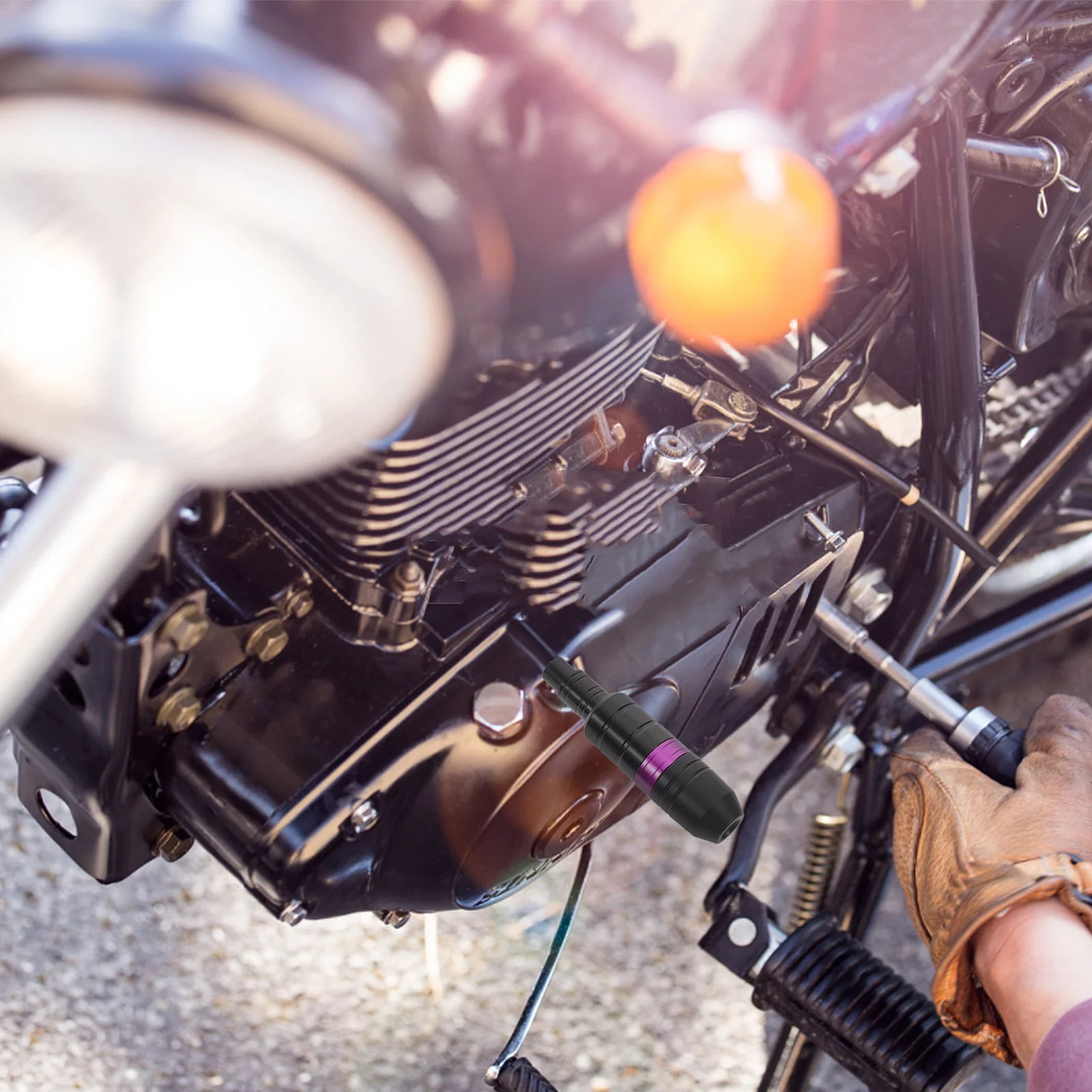 

1 пара универсальных мотоциклетных ползунков для защиты от падения, прочные алюминиевые аксессуары для защиты выхлопных газов