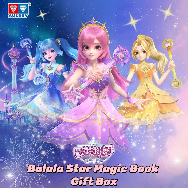 

AULDEY Original Balala Little Fairy Obsidian Guardian Star Magic Book Stationery Gift Box Girl Magic Pen for Children's Gift