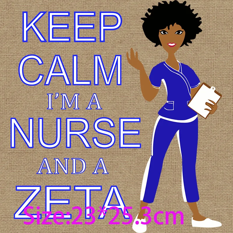 Digital Print Transfer Film Zeta Phi Beta Keep Calm I\'m A Nurse and Zeta Life High Heels Afo Girls Heat Transfers DTF Transfers