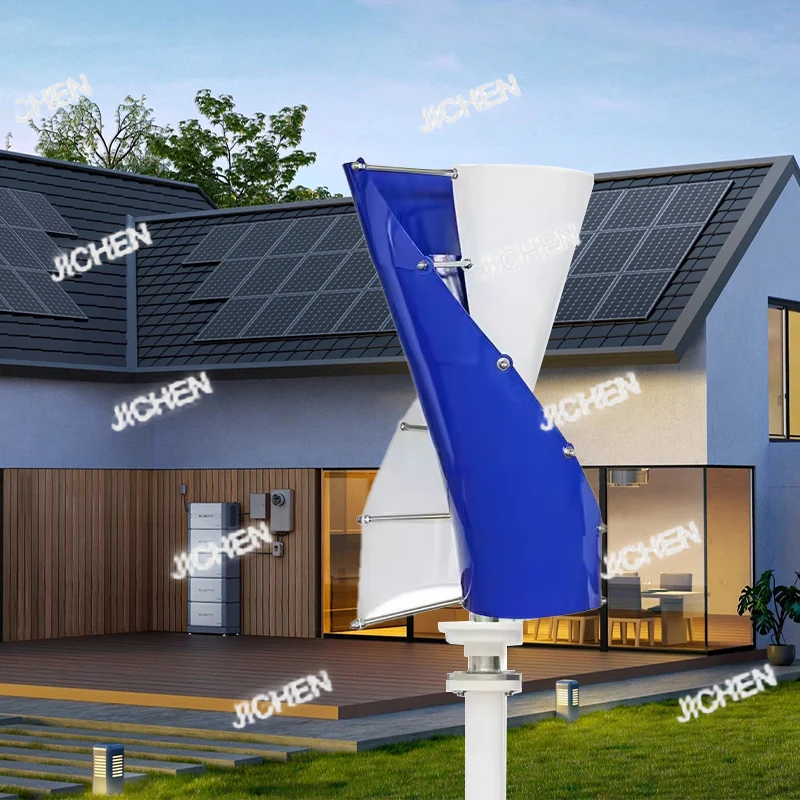 

JC Complete 10kw Hybrid Solar Wind Turbine System 220v Domestic Vertical Wind Turbine Kit