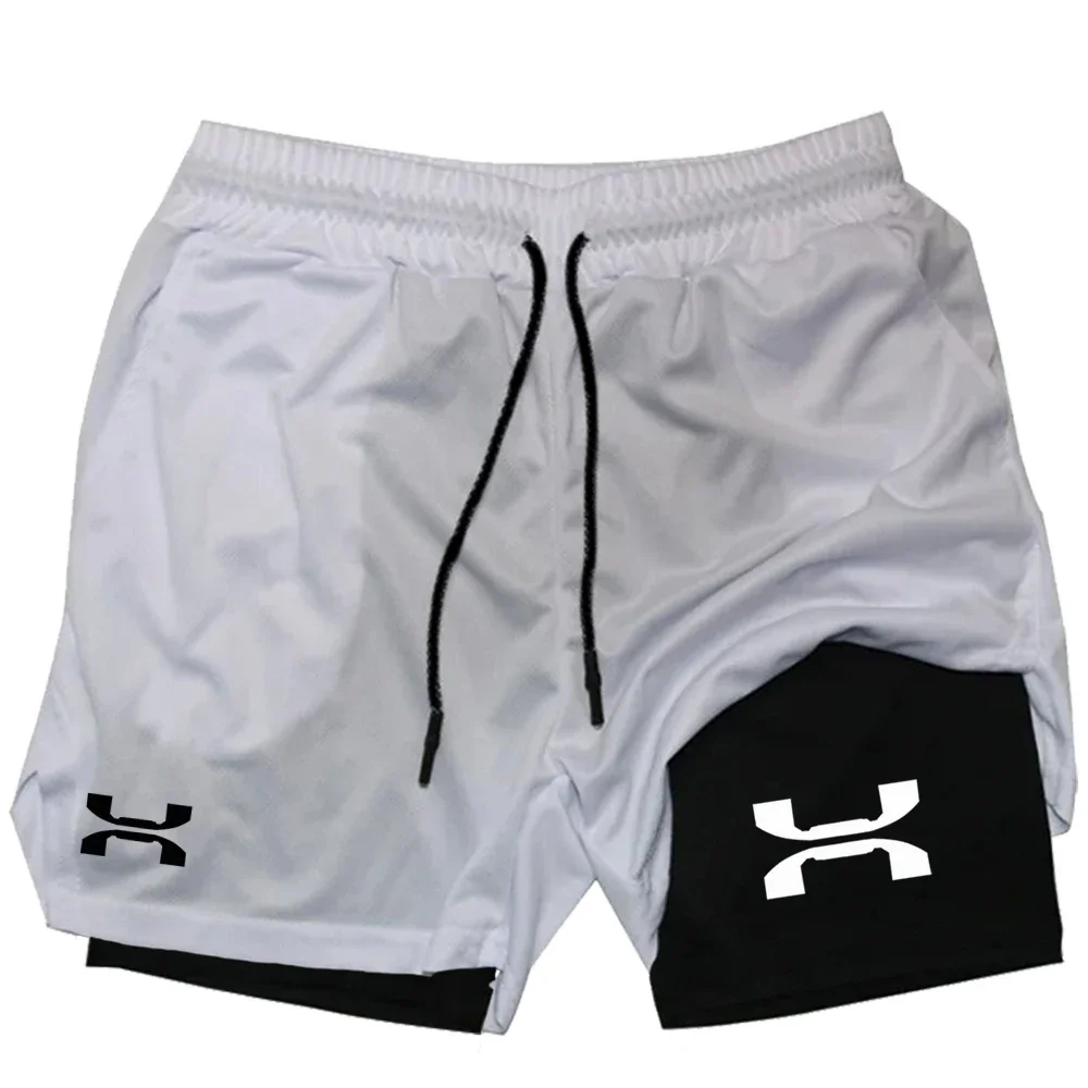 Hardloop Shorts Heren Gym Sportshorts 2 In 1 Snelle Droge Training Gym Fitness Jogging Korte Broek Zomer Heren Shorts