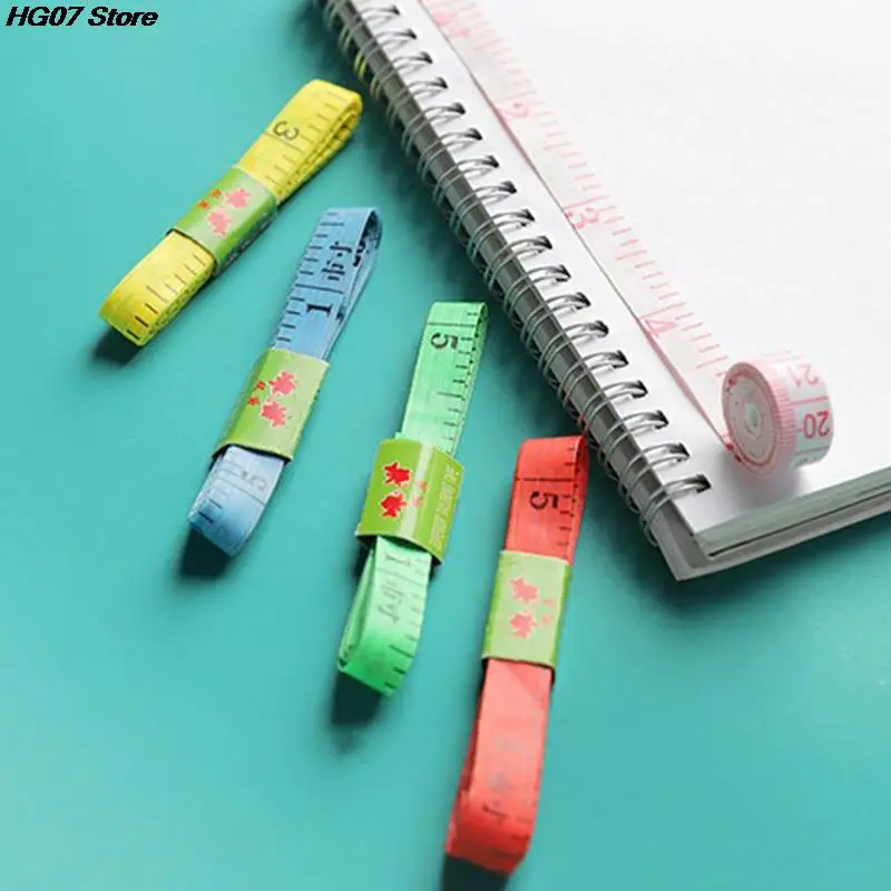 New 1.5m Body Measuring Ruler Sewing Tailor Tape Measure Mini Soft Flat Ruler Centimeter Meter Sewing Measuring Tape
